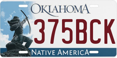 OK license plate 375BCK