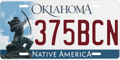 OK license plate 375BCN