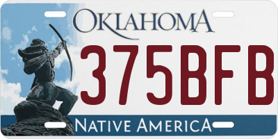 OK license plate 375BFB
