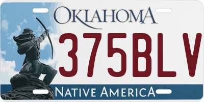 OK license plate 375BLV