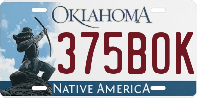 OK license plate 375BOK