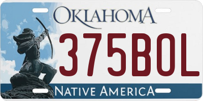 OK license plate 375BOL
