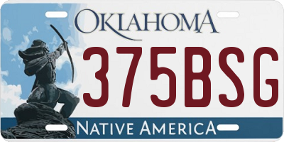 OK license plate 375BSG