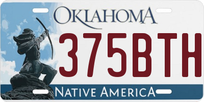 OK license plate 375BTH