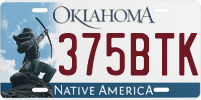 OK license plate 375BTK