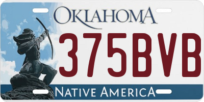 OK license plate 375BVB