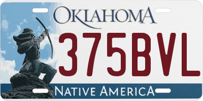 OK license plate 375BVL