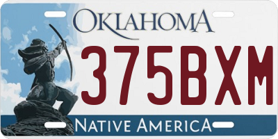 OK license plate 375BXM