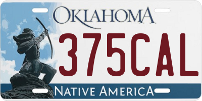 OK license plate 375CAL