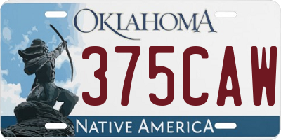 OK license plate 375CAW