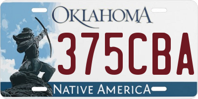 OK license plate 375CBA