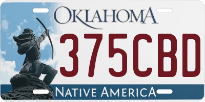 OK license plate 375CBD
