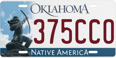 OK license plate 375CCO