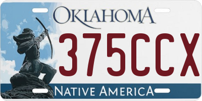 OK license plate 375CCX
