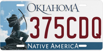 OK license plate 375CDQ