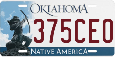 OK license plate 375CEO
