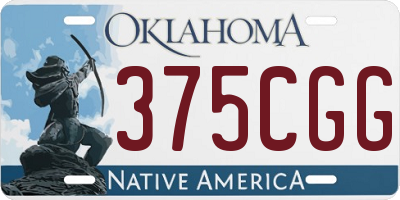 OK license plate 375CGG