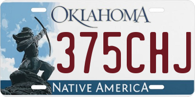 OK license plate 375CHJ