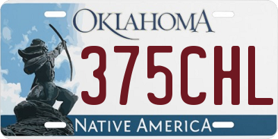 OK license plate 375CHL