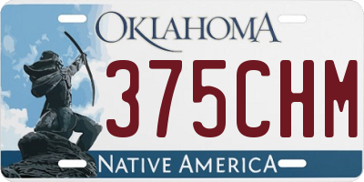 OK license plate 375CHM