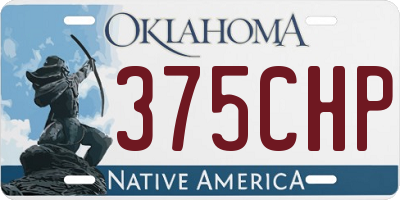 OK license plate 375CHP