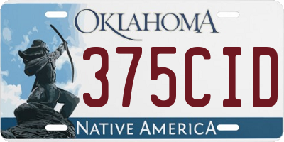 OK license plate 375CID