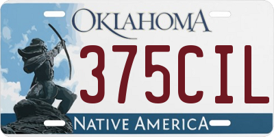 OK license plate 375CIL