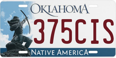 OK license plate 375CIS