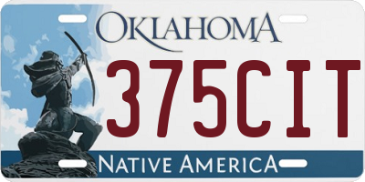 OK license plate 375CIT
