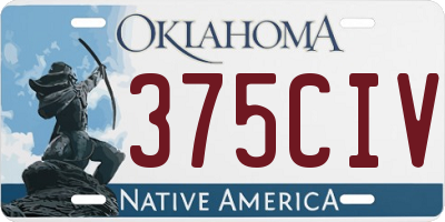 OK license plate 375CIV