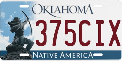 OK license plate 375CIX
