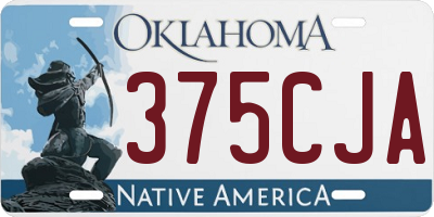 OK license plate 375CJA