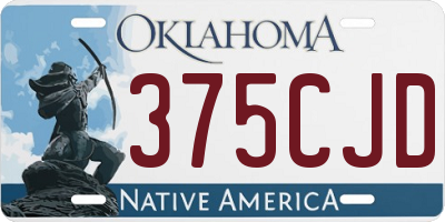 OK license plate 375CJD