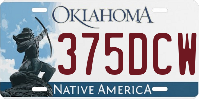 OK license plate 375DCW
