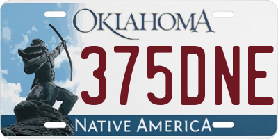 OK license plate 375DNE