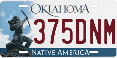 OK license plate 375DNM