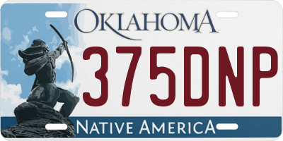 OK license plate 375DNP