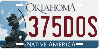 OK license plate 375DOS