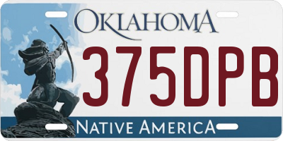 OK license plate 375DPB