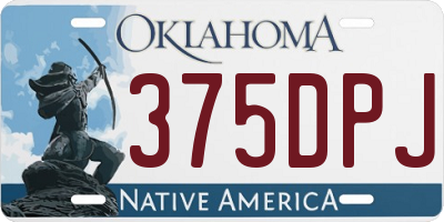 OK license plate 375DPJ