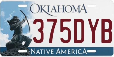 OK license plate 375DYB