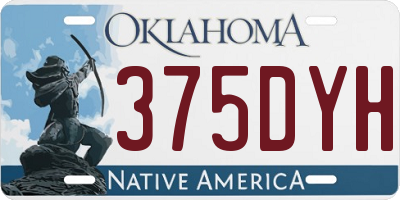OK license plate 375DYH