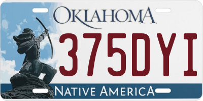 OK license plate 375DYI