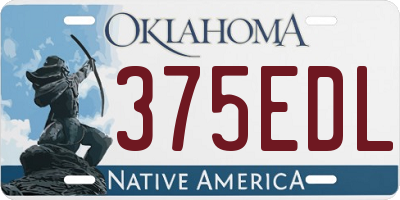 OK license plate 375EDL
