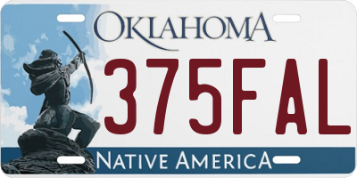 OK license plate 375FAL