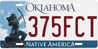 OK license plate 375FCT