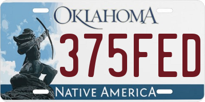 OK license plate 375FED
