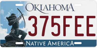 OK license plate 375FEE