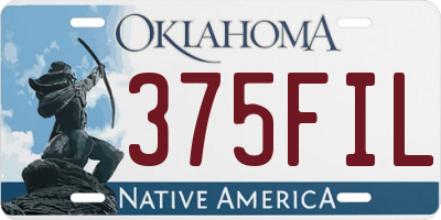 OK license plate 375FIL