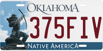 OK license plate 375FIV